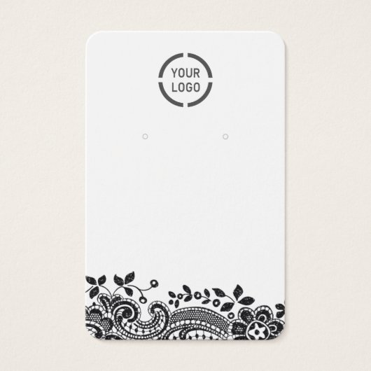 Logo de dentelle noire personnalisé écran d'oreill (Devant)