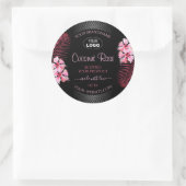 Logo de Étiquette de produit noir exotique rose Ha (Sac)