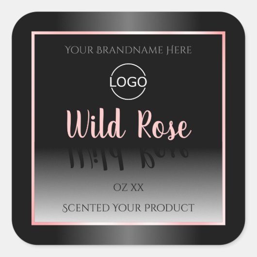 Logo de Étiquettes de cadres roses noir et blanc (Devant)