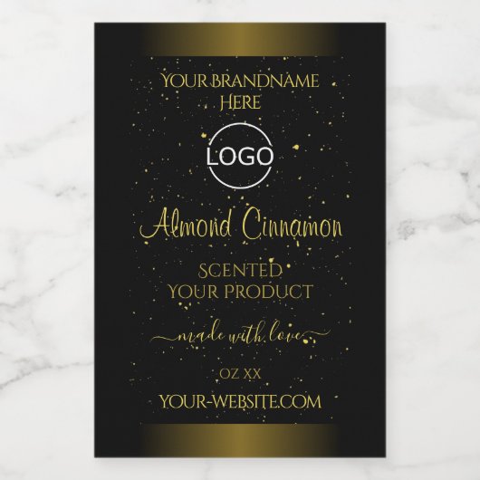 Logo de Étiquettes de Parties scintillant Black Go (Étiquettes simples)