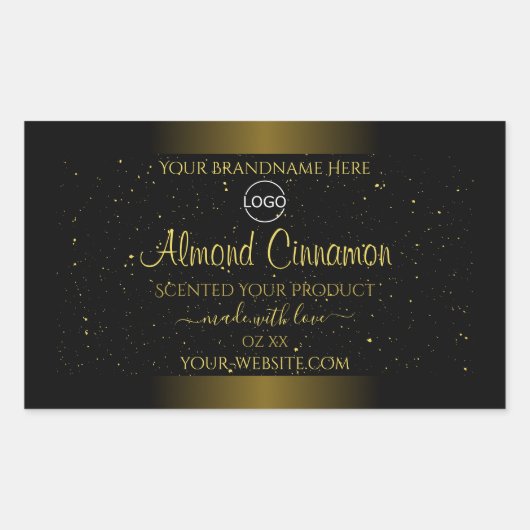 Logo de Étiquettes de Parties scintillant Black Go (Devant)