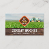 Logo de ferme frais | Carte de visite de tracteur (Devant)