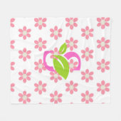 Logo de fleur rose couverture polaire (Devant (Horizontal))