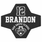 Logo de football - noir et blanc (Plat)