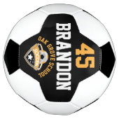 Logo de football - Or, noir et blanc (Tourné)