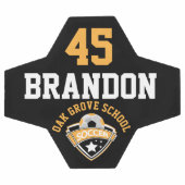 Logo de football - Or, noir et blanc (Plat)