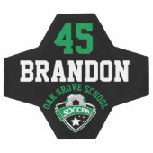 Logo de football - Vert, Noir et Blanc (Plat)