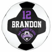 Logo de football - violet, noir et blanc (Devant)