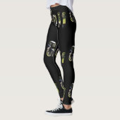 Logo De Golf Dimensional, Dames Leggings Noirs. (Gauche)