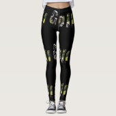 Logo De Golf Dimensional, Dames Leggings Noirs. (Devant)