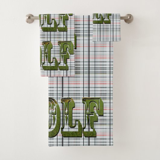 Logo De Golf Sur Tartan Blanc Vérifié, (En situation)