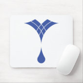 logo de goutte d'eau sur tapis de souris (Avec souris)