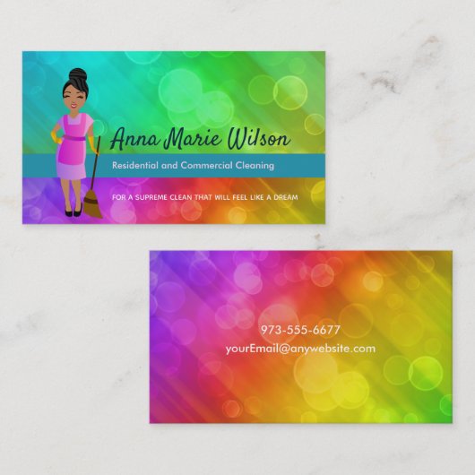 Logo de House Cleaner Cartes de visite (Devant / Derrière)