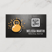 Logo de Kettle Bell | Carte de visite de code QR (Devant)