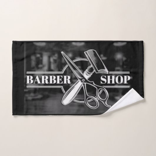 Logo de la boutique de barbier (Serviette à main)