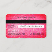 Logo de la carte de crédit Sparkly Super Neon Part (Dos)