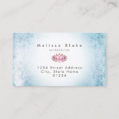 logo de la carte de fidélité faux bleu feuille lot (Dos)