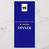Logo de la carte de menu du dîner d'entreprise Élé (Devant)