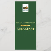 Logo de la carte de menu du petit déjeuner d'entre (Devant)