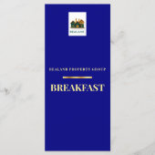 Logo de la carte de menu du petit déjeuner d'entre (Devant)