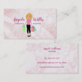 Logo de la femme du Shopper Blonde Cartes de visit (Devant / Derrière)