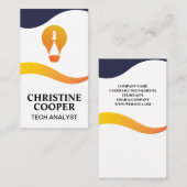 Logo de la fusée à ampoules | Carte de visite de c (Devant / Derrière)