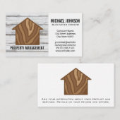 Logo de la Maison à bois | Cartes en bois (Devant / Derrière)