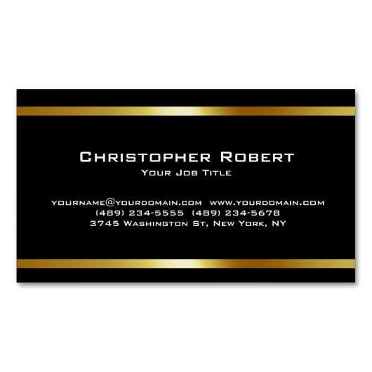 Logo de la maison d'or moderne aimant carte immobi (devant)