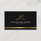 Logo de la maison d'or moderne Carte de visite imm (Devant)