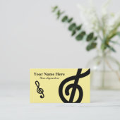 Logo de la note de musique carte de visite pour en (Debout devant)