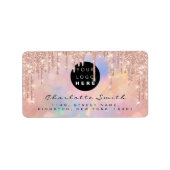 Logo de la Parties scintillant Rose Étiquette en l (Devant)