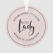 Logo de la patronne rose Blush Date de création (dos)