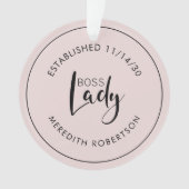Logo de la patronne rose Blush Date de création (devant)