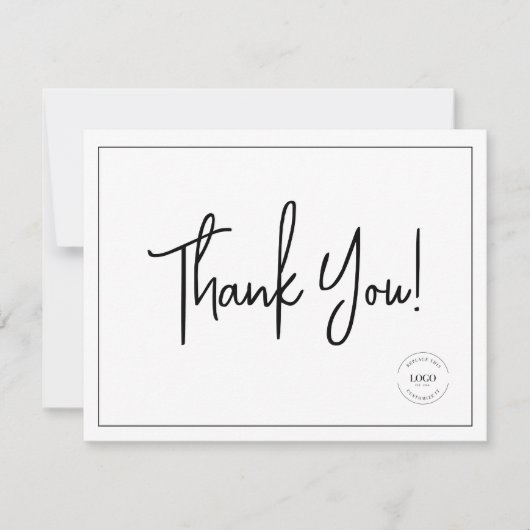 Logo de la société Black White moderne Merci socia (Devant)