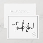 Logo de la société Black White moderne Merci socia (Devant / Derrière)