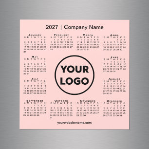 Logo de la société de calendrier 2027 Magnet Rose