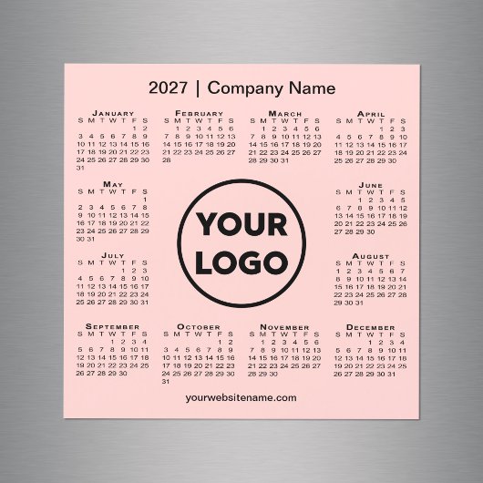 Logo de la société de calendrier 2027 Magnet Rose