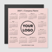 Logo de la société de calendrier 2027 Magnet Rose (Devant / Derrière)