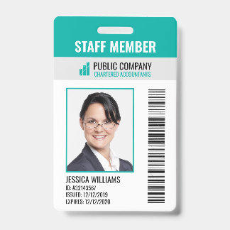 Logo de la société de code-barres Photo Badge d'id