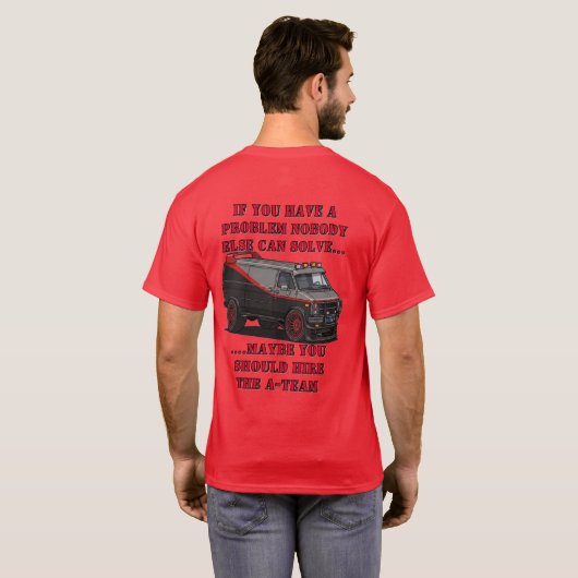 Logo de l'A-Team avec un t-shirt de van (Dos entier)