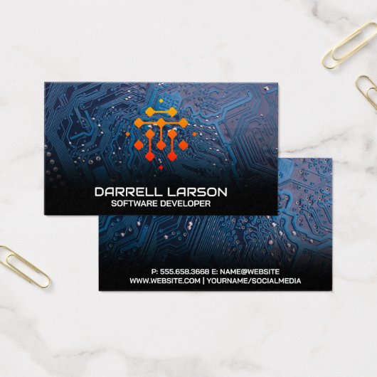 Logo de la technologie géométrique moderne | Carte (Bureau)