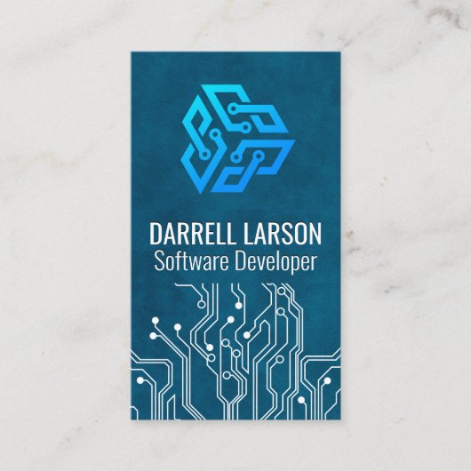 Logo de la technologie moderne | Carte de circuit  (Devant)