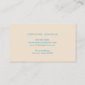 logo de la tortue de mer carte de visite (Dos)