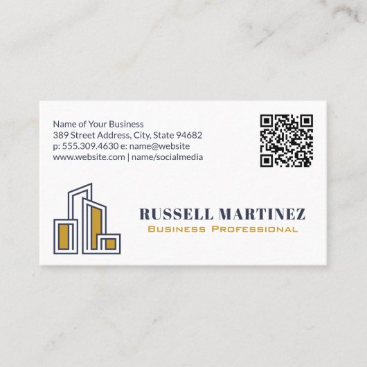 Logo de la ville | Immobilier | Carte de visite de (Devant)