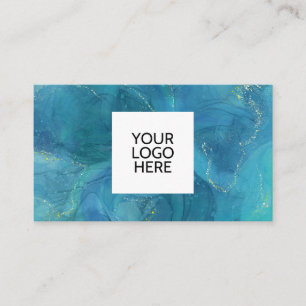 Logo de l'Agate Bleu Carte de visite de code QR