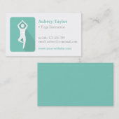 Logo de l'arbre vert avec logo Yoga Carte de visit (Devant / Derrière)