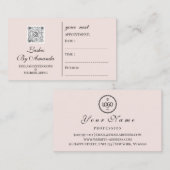 Logo de l'artiste maquilleur de carte de rendez-vo (Devant / Derrière)