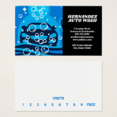 Logo de lavage de voiture | Carte Punch (Devant & derrière)