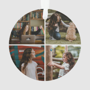 Logo de l'école avec l'ornement de quatre photos