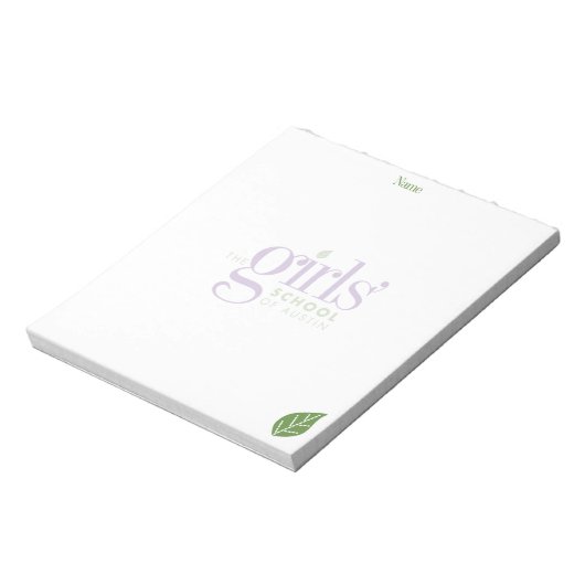 Logo de l'école des filles d'Austin et Bloc-notes  (Tourné)